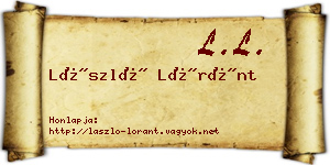 László Lóránt névjegykártya